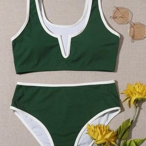 NWOT Green High Waisted Bikini